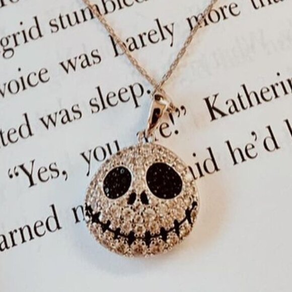 Jack Skellington 925 Sterling Silver Necklace, Nightmare Before Christmas - Picture 6 of 7